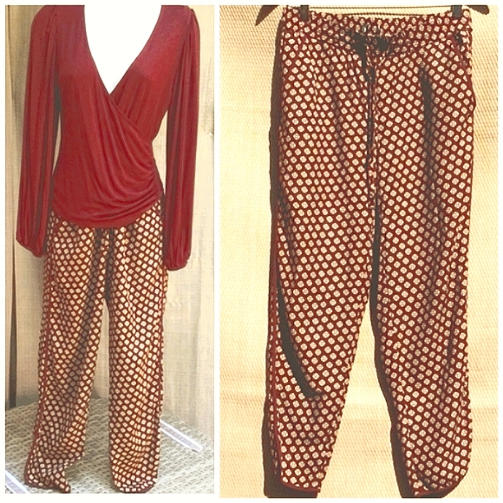 Bohemian Floral Print Gypsy Pant
